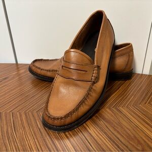 Aldo Women’s Tan Leather Slip-On Loafers